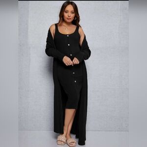 Tank Dress with Cardigan